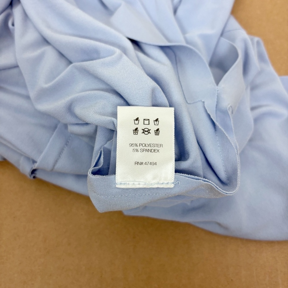 Norma Kamali x REVOLVE Halter Sweetheart Side Drape Gown Celestial Blue Size S - Picture 6 of 11